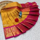 Kanjivaram Jacquard Pure Silk Saree - Yellow