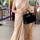 Pure Linen Saree - Beige