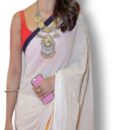 Pure Linen Saree - Beige