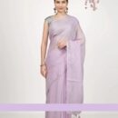 Pure Linen Saree - Violet