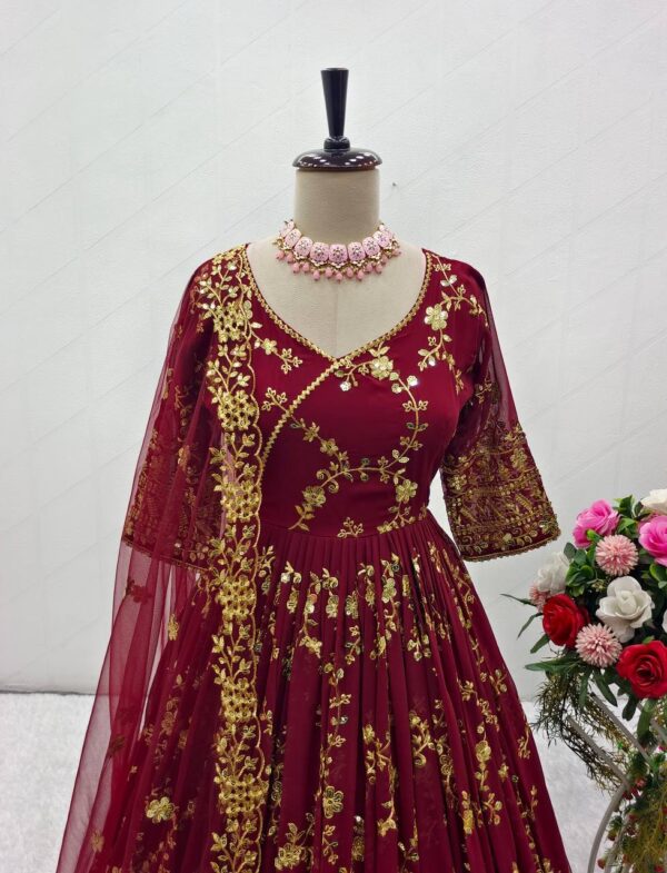 Designer Anarkali Suits   - Maroon