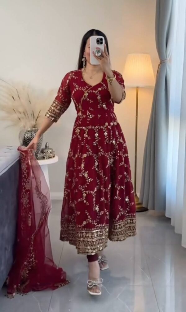 Designer Anarkali Suits   - Maroon