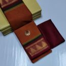 Chettinad Handloom Pure Cotton Saree - Orange