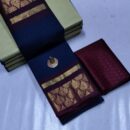 Chettinad Handloom Pure Cotton Saree - Blue