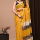 Kota Doria Saree - Yellow