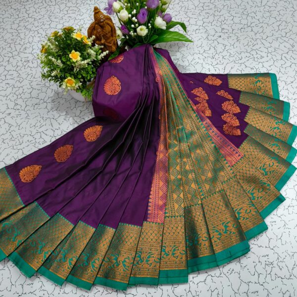 Kanjivaram Soft Silk Saree - Purple