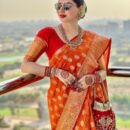 Banarasi Kadwa Pure Silk Saree - Orange