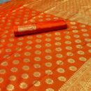 Banarasi Kadwa Pure Silk Saree - Orange