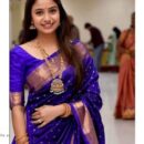 Banarasi Katan Pure Silk Saree - Violet