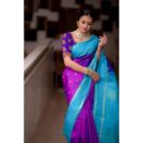 Banarasi Katan Pure Silk Saree - Purple