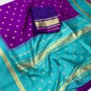 Banarasi Katan Pure Silk Saree - Purple