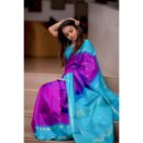 Banarasi Katan Pure Silk Saree - Purple
