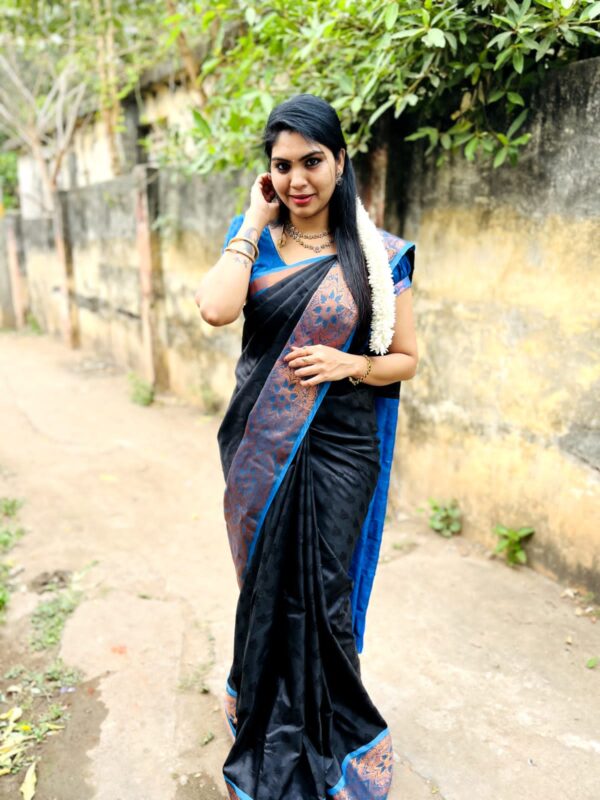 Art Silk Saree - Black