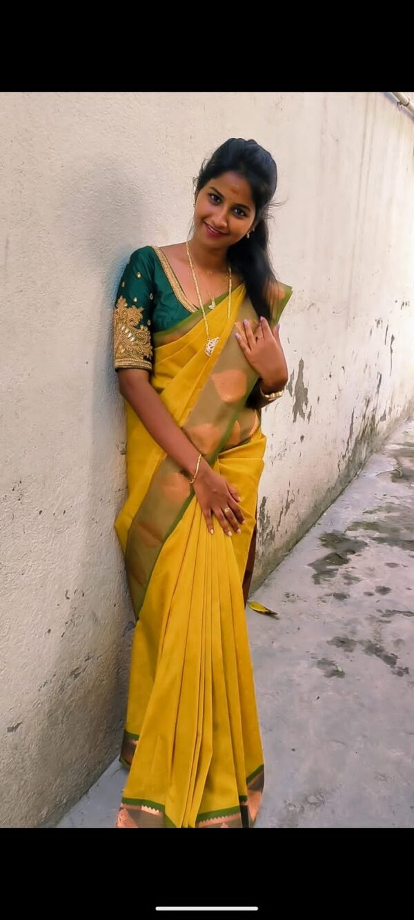 Art Silk Saree - Yellow