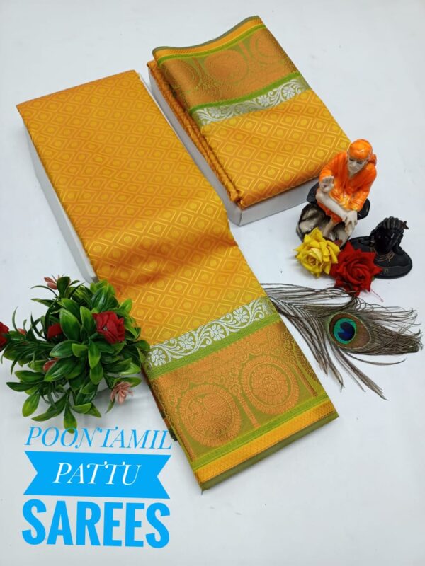 Art Silk Saree - Yellow