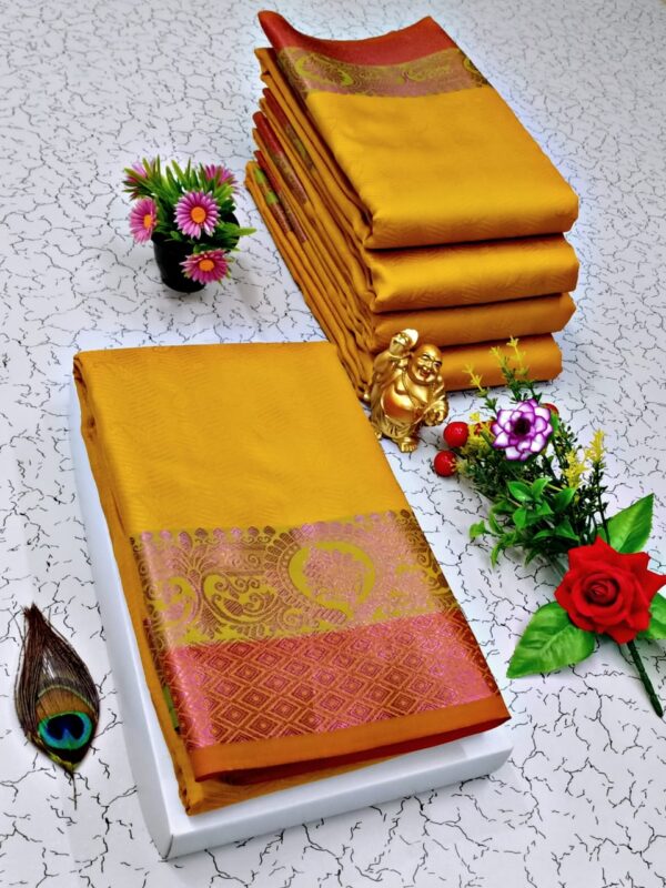 Art Silk Saree - Yellow