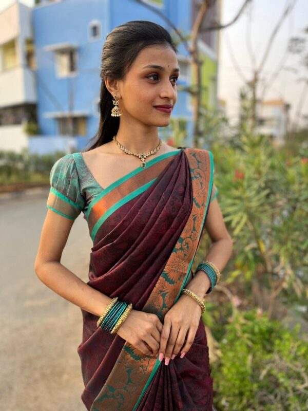 Art Silk Saree - Maroon