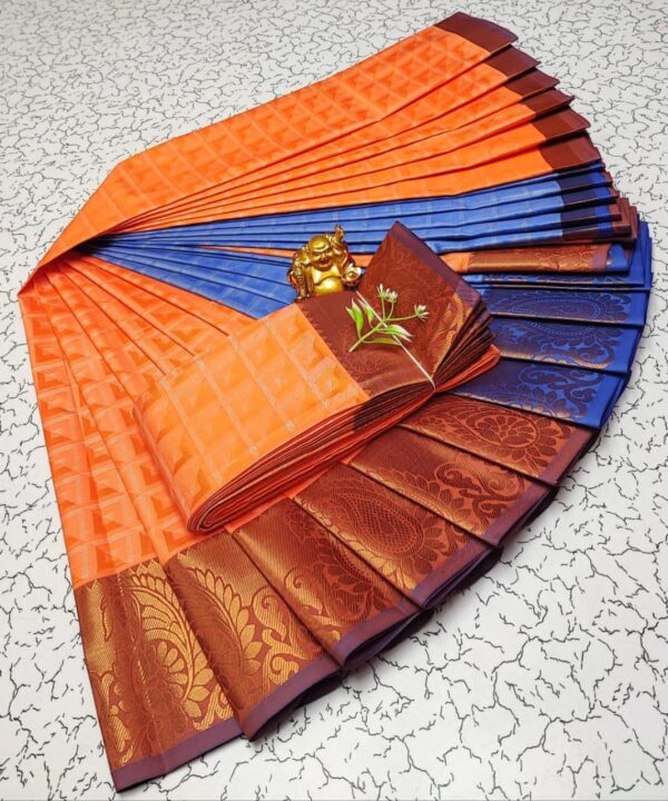 Art Silk Saree - Orange