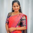 Art Silk Saree - Peach