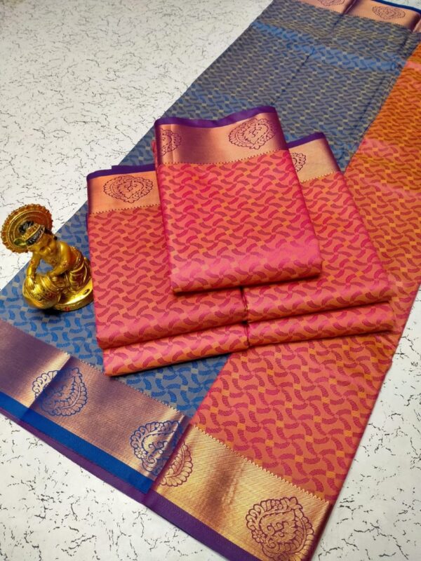 Art Silk Saree - Peach