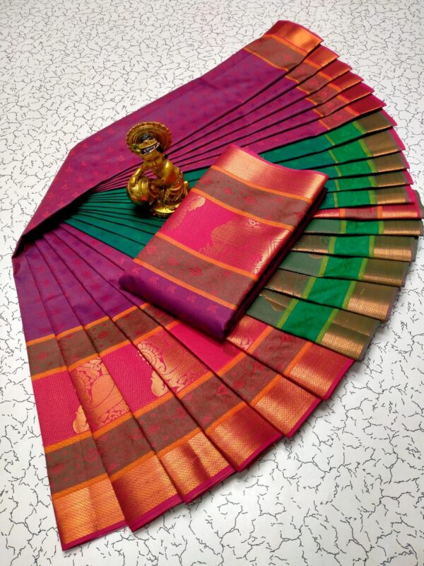 Art Silk Saree - Pink