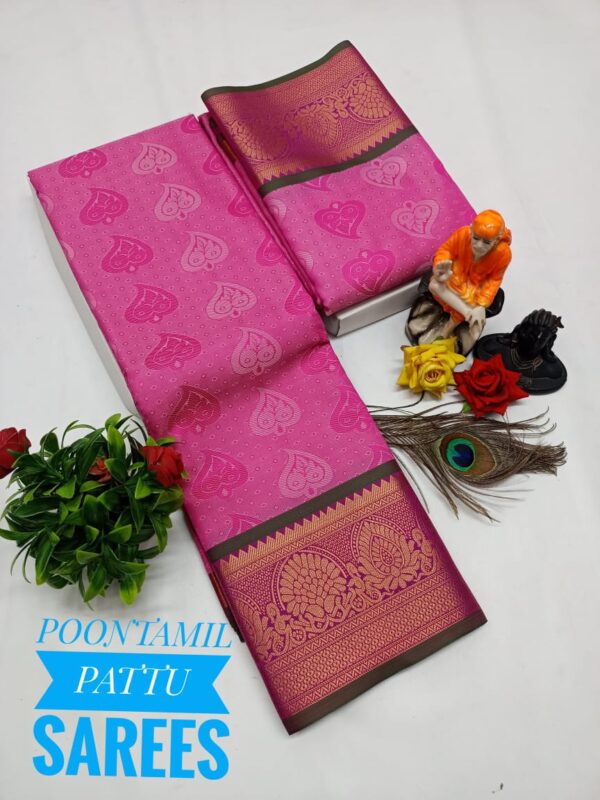 Art Silk Saree - Pink