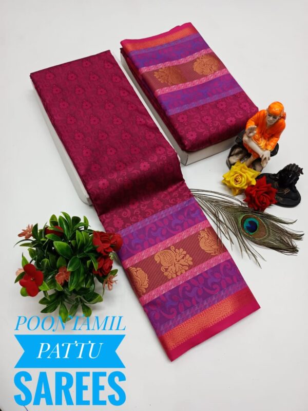 Art Silk Saree - Pink