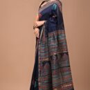 Chanderi Silk Saree - Hand Block Print