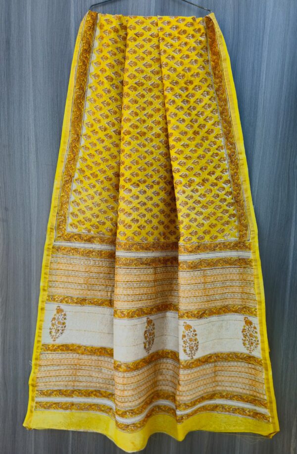 MAHATI Designer Chanderi Silk Saree - Yellow