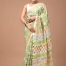 Chanderi Silk Saree - Hand Block Print