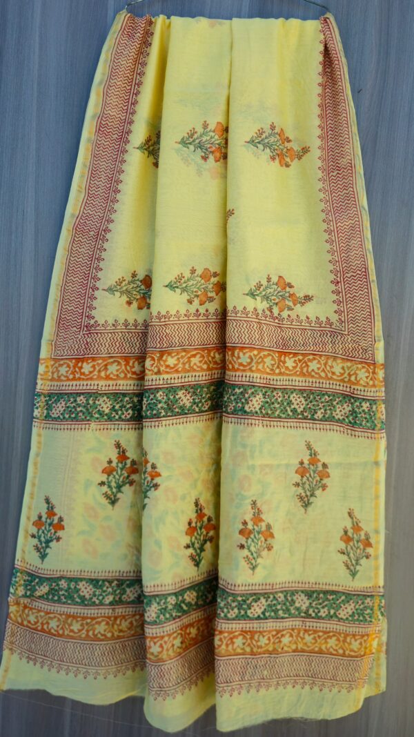 MAHATI Designer Chanderi Silk Saree - Yellow