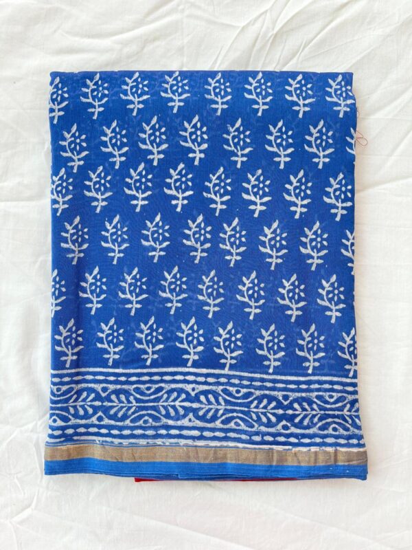 MAHATI Designer Chanderi Silk Saree - Blue