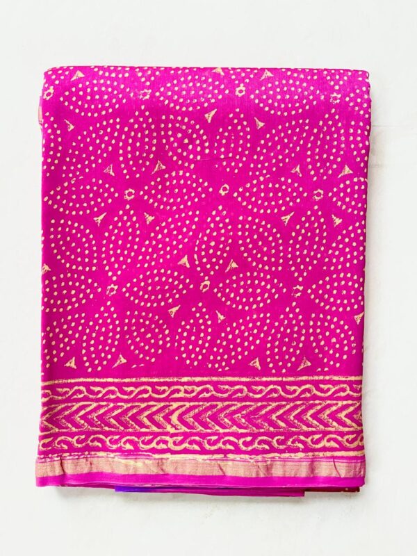 MAHATI Designer Chanderi Silk Saree - Pink