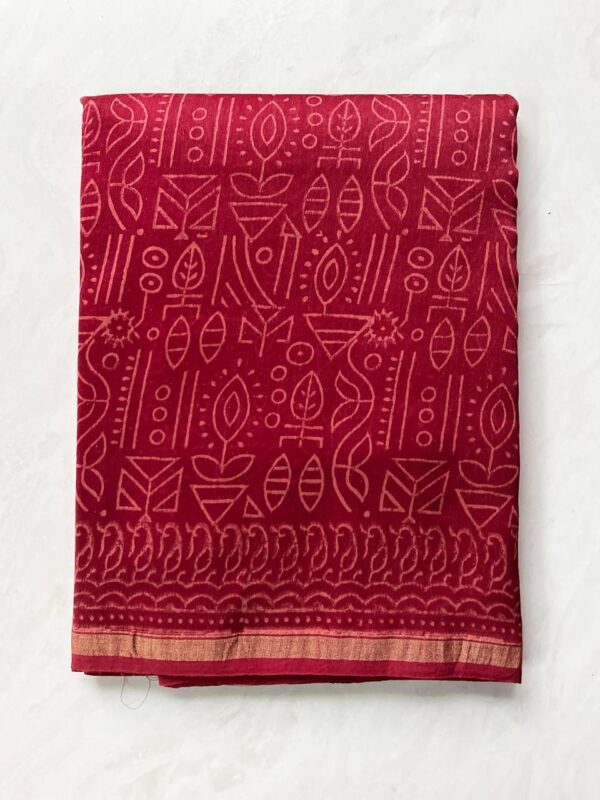 MAHATI Designer Chanderi Silk Saree - Pink