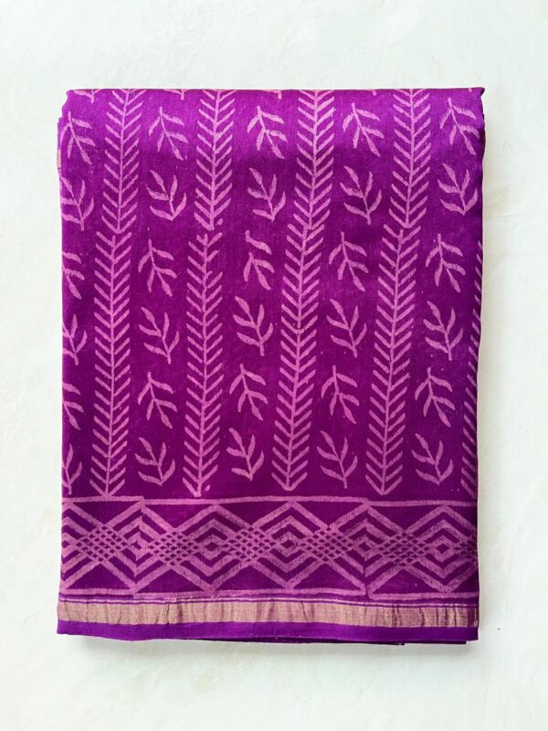 MAHATI Designer Chanderi Silk Saree - Purple