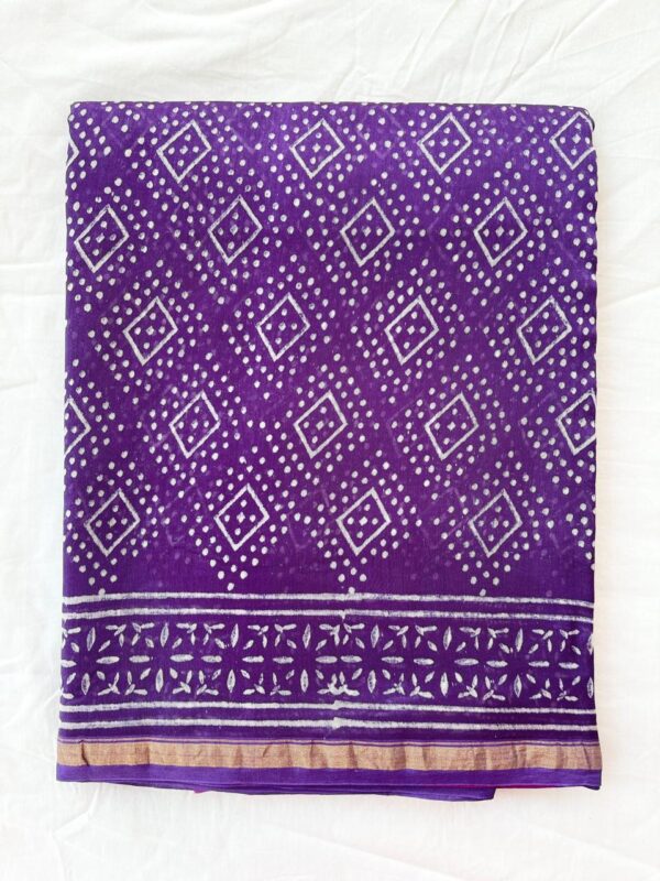 MAHATI Designer Chanderi Silk Saree - Violet