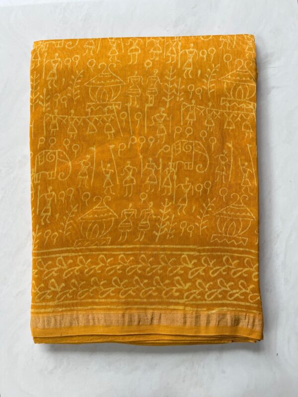 MAHATI Designer Chanderi Silk Saree - Yellow