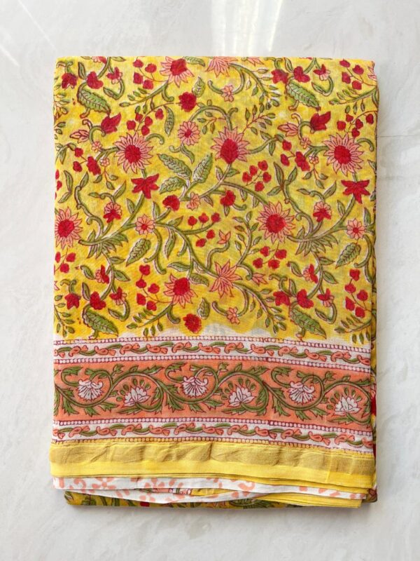 MAHATI Designer Chanderi Silk Saree - Yellow