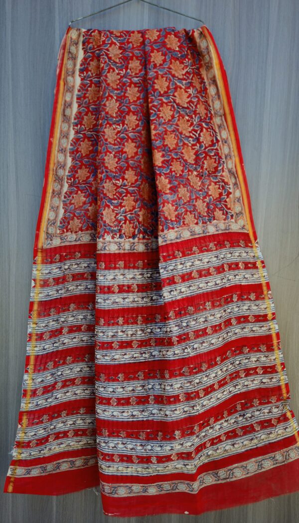 MAHATI Designer Chanderi Silk Saree - Red