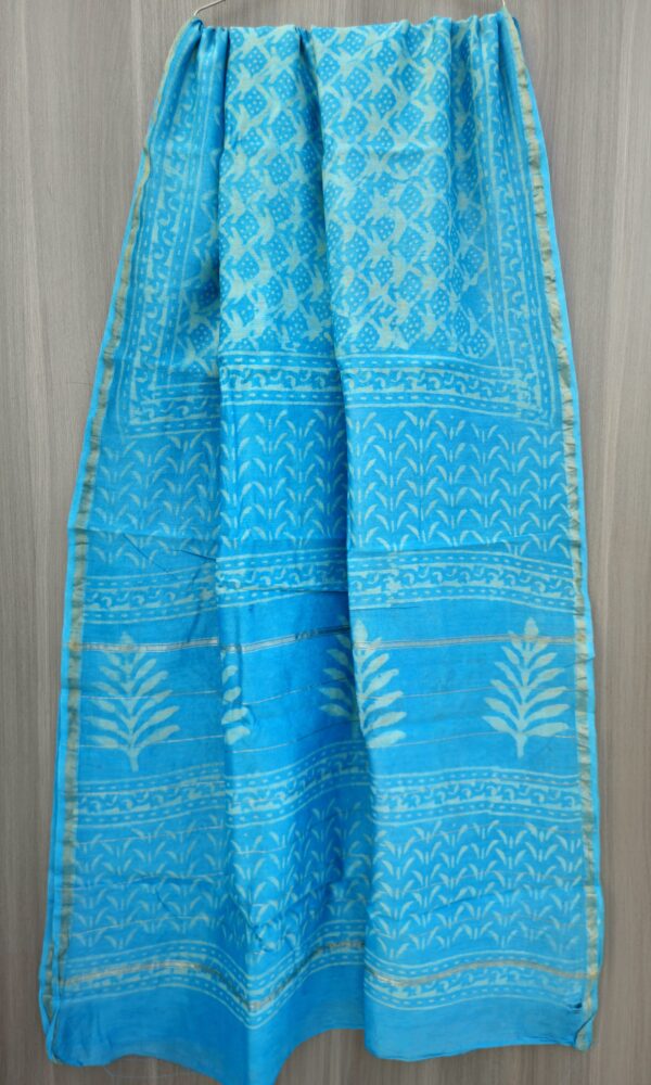 MAHATI Designer Chanderi Silk Saree - Blue