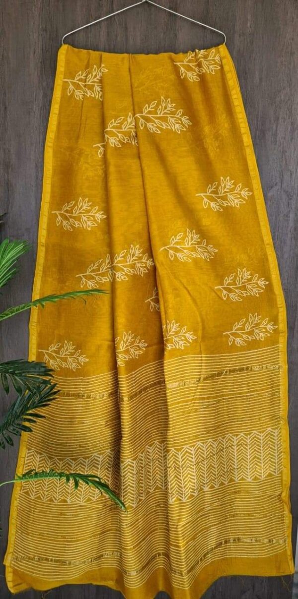 MAHATI Designer Chanderi Silk Saree - Yellow