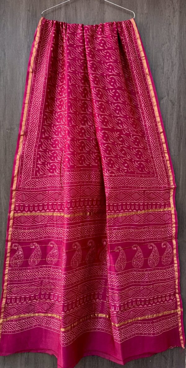 MAHATI Designer Chanderi Silk Saree - Pink