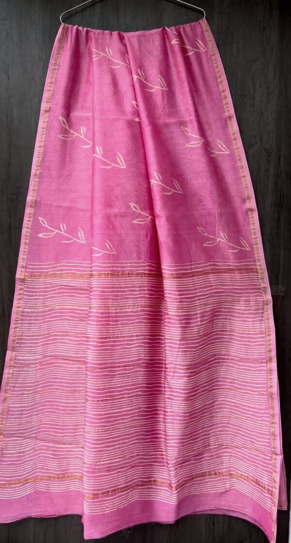 MAHATI Designer Chanderi Silk Saree - Pink