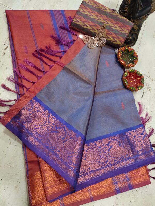 Pure Silk Banana Pith Saree - Lavender