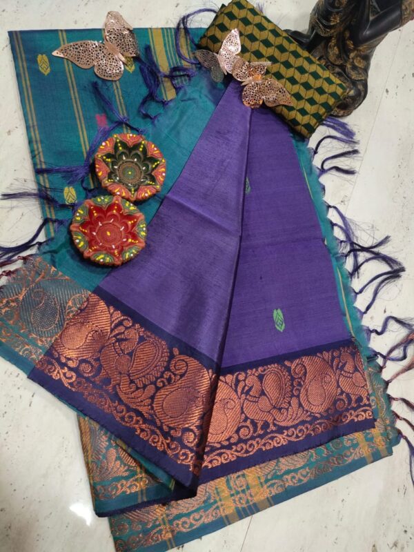 Pure Silk Banana Pith Saree - Lavender