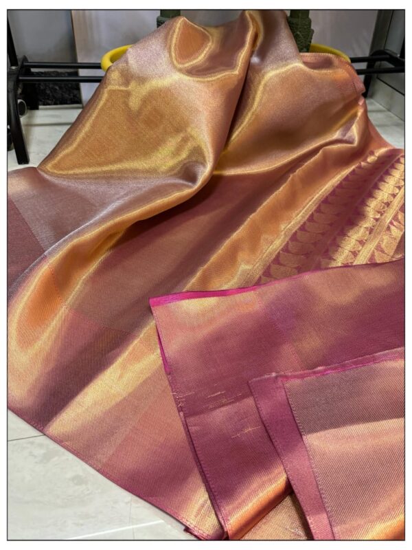 Tissue Silk Saree - Peach