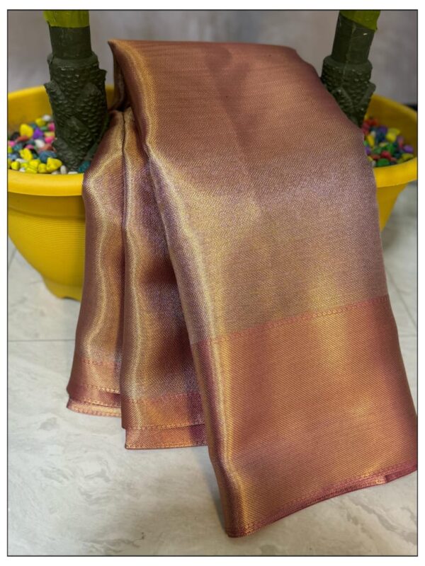 Tissue Silk Saree - Peach