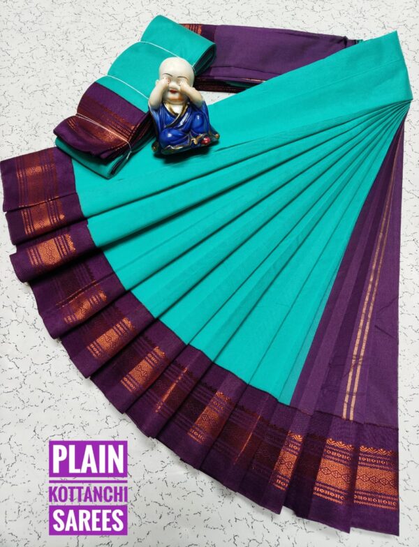 Pure Silk Cotton Saree - Blue