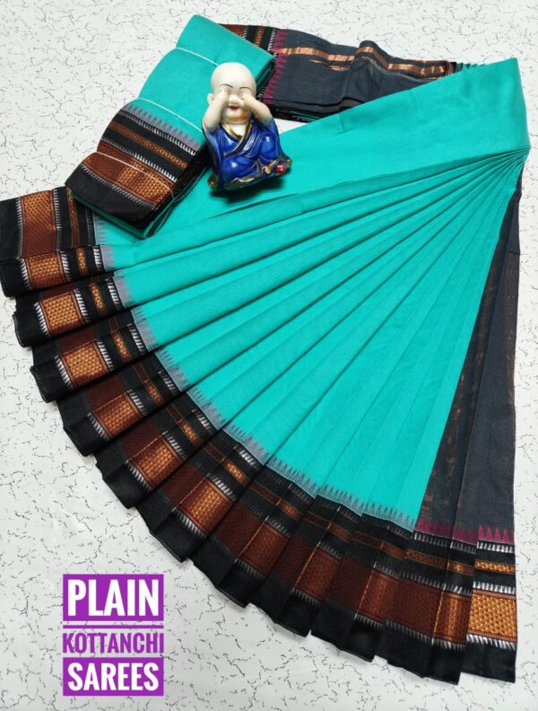 Pure Silk Cotton Saree - Blue