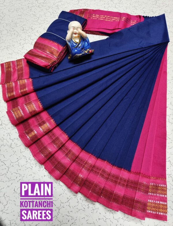 Pure Silk Cotton Saree - Blue